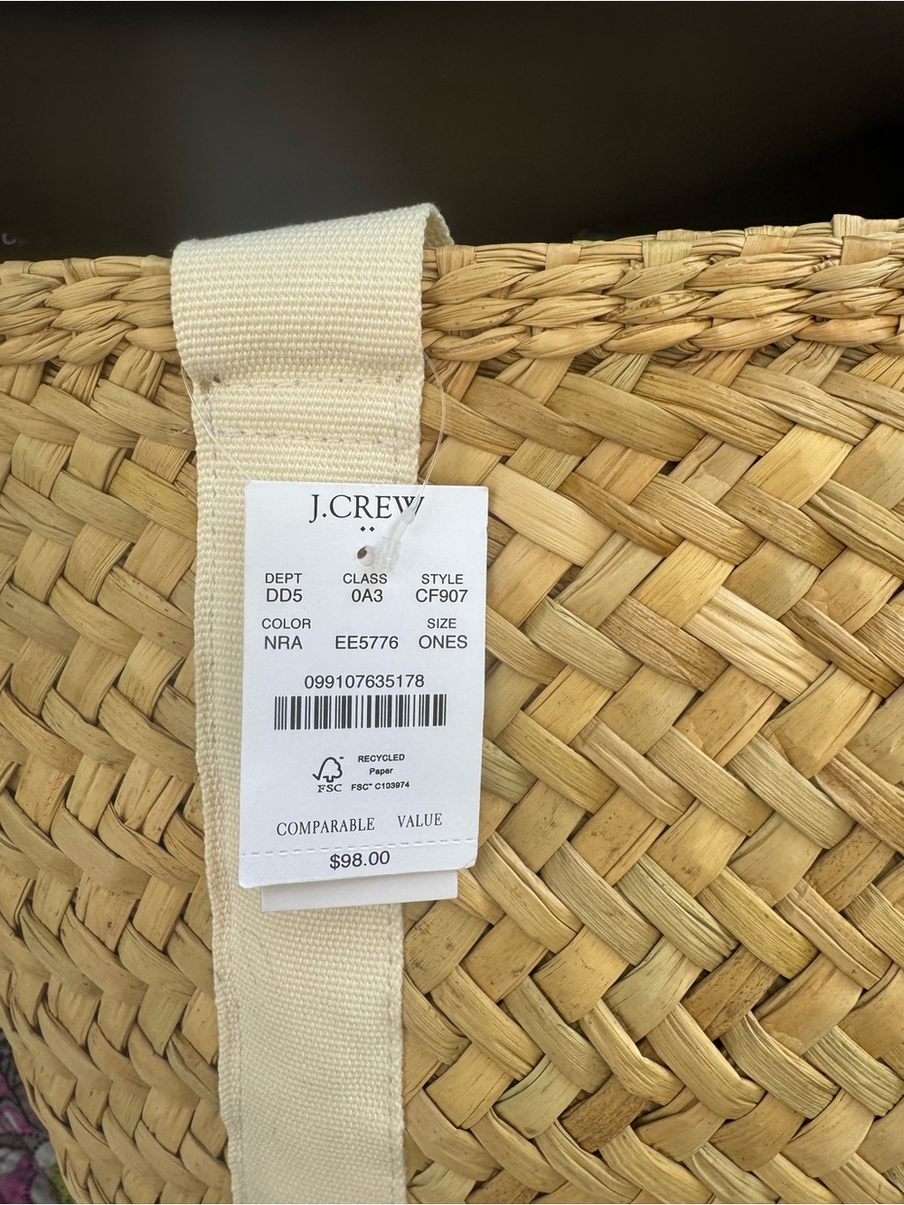 NWT J.Crew Tote Bag - Picture 7 of 7
